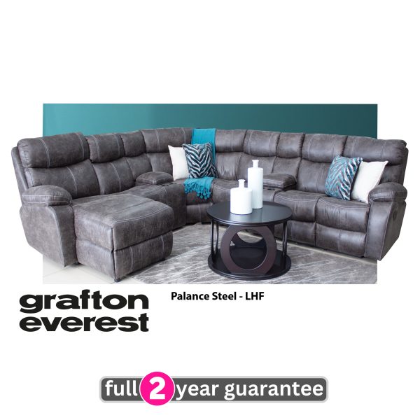 Grafton Everest Nevada - LHF - 7 pce corner -  Palance Steel