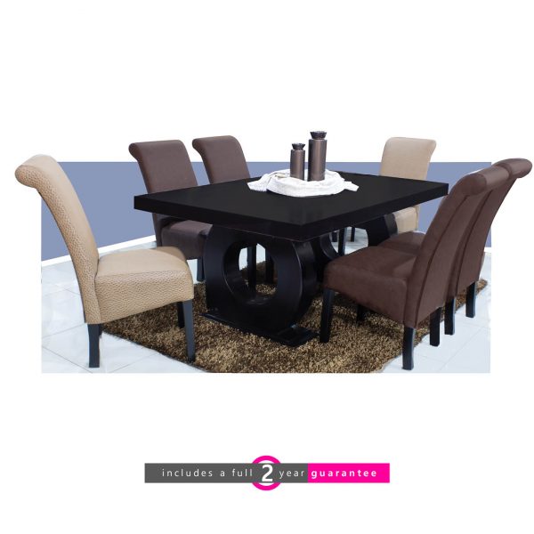 1.8m prince dining room suite 6 Ryan Chairs furniturevibe