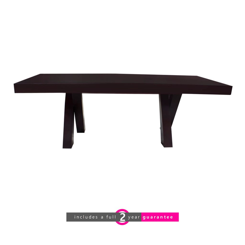 Trent dining room table side view