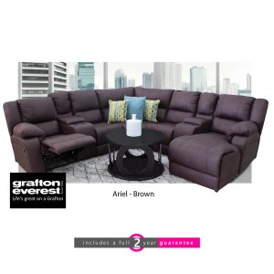 Grafton Everest Ariel corner lounge suite brown furniturevibe
