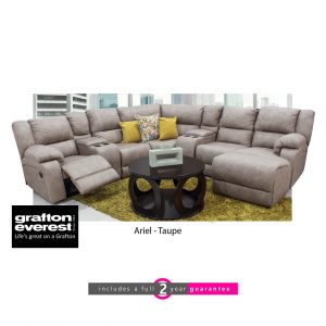 Grafton Everest Ariel Taupe corner lounge suite Taupe furniturevibe
