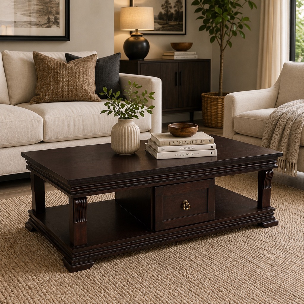 Jade Coffee Table - Mahogany - Furniture Vibe