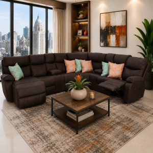 Grafton Everest Nevada 7 pce corner - LHF - brown