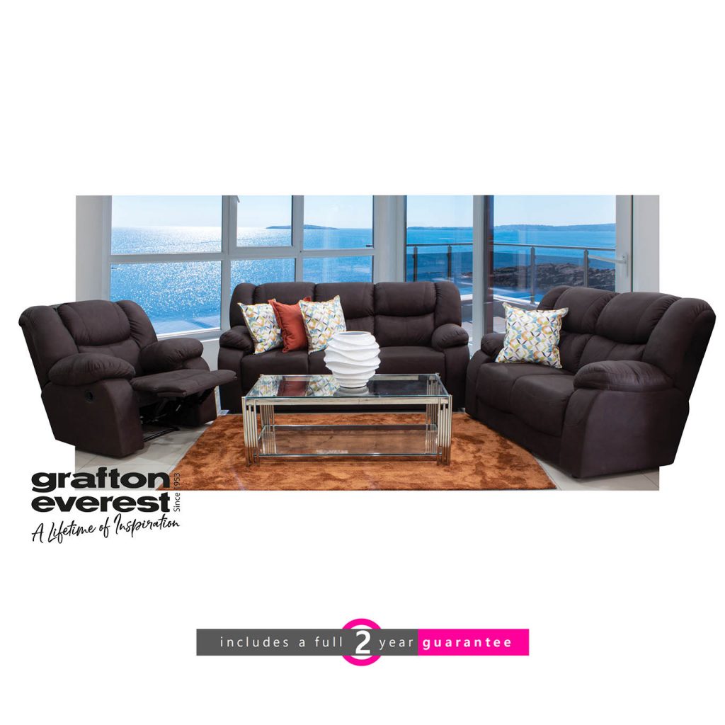 Grafton Everest Caledon 32Recliner Addo Brown Furniture Vibe
