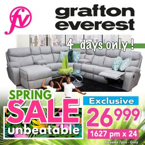 Grafton Everest Nevada 7 pce corner -  LHF - Grey