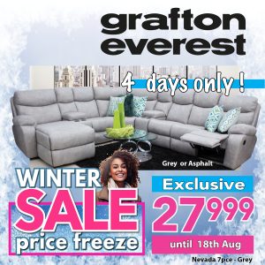 Grafton Everest Nevada 7 pce corner -  LHF - Grey