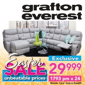 Grafton Everest Nevada 7 pce corner -  LHF - Grey
