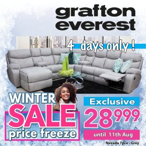Grafton Everest Nevada 7 pce corner -  LHF - Grey