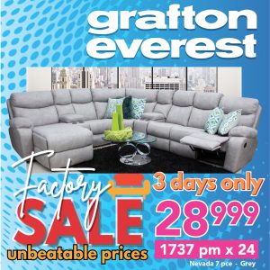 Grafton Everest Nevada 7 pce corner -  LHF - Grey