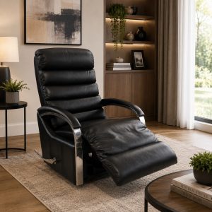 La-Z-Boy Norman Rocker Recliner - Black Leather