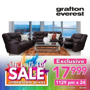 Grafton Everest Caledon 3:2:Recliner- Addo Brown