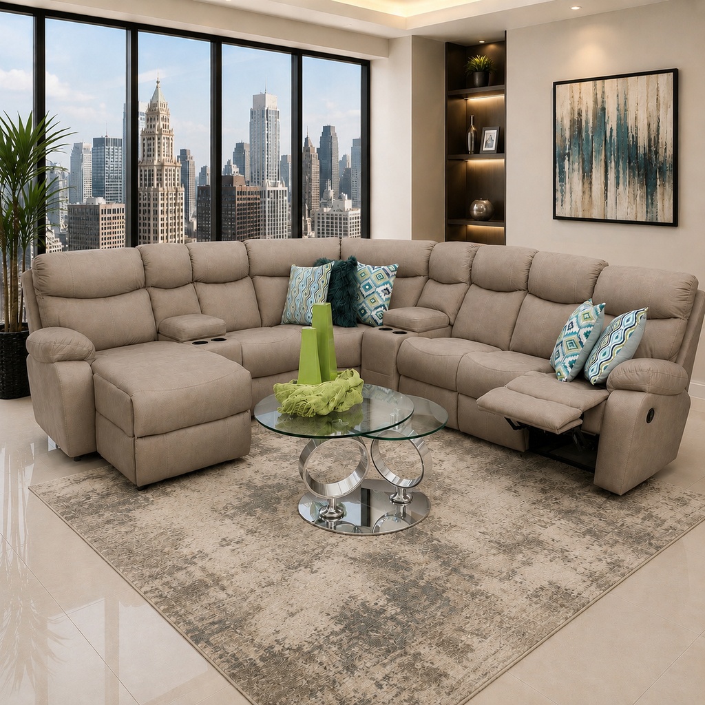 Grafton Everest Nevada 7 pce corner -  LHF - Taupe