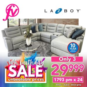 La-Z-Boy Atlas 6 pce corner - dove grey
