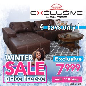 Berlin 3pce with chaise  - Brown - LHF