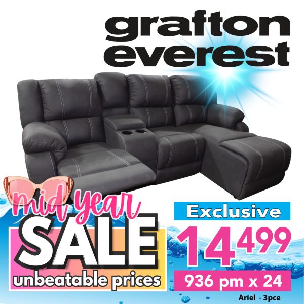 Grafton Everest Ariel - 3 pce - Asphalt