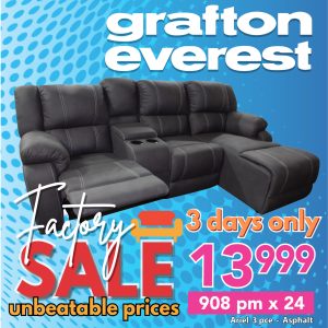 Grafton Everest Ariel - 3 pce - Asphalt