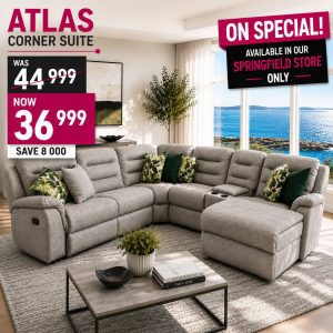La-Z-Boy Atlas 6 pce corner - Nakura Dove Grey