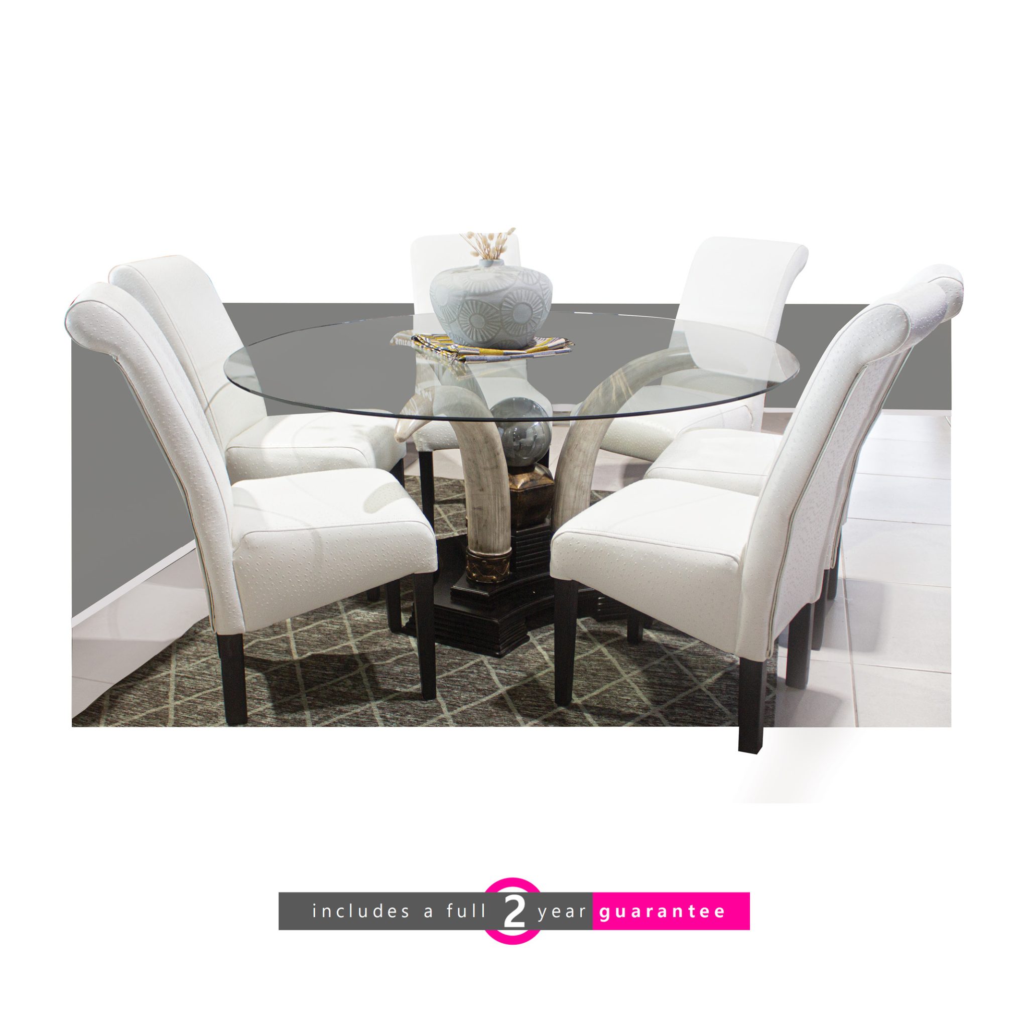 Satao round dining room table & Ryan Chairs Furniture Vibe