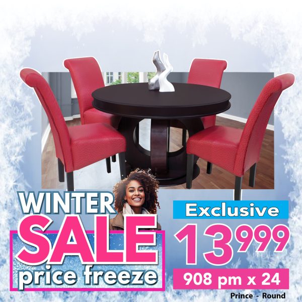 Prince round table & 4 Ryan Chairs