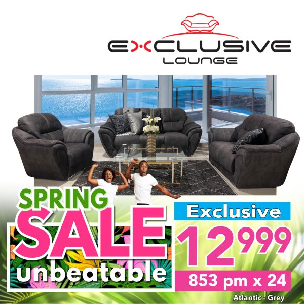 Atlantic fabric lounge suite - Grey