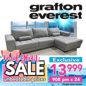 Vargan 2pce corner with chaise - RHF - Rock Slate