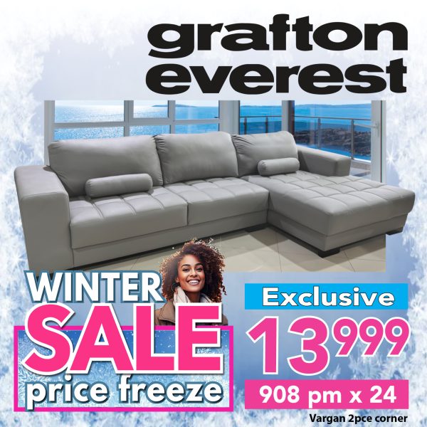 Vargan 2pce corner with chaise - RHF - Rock Slate