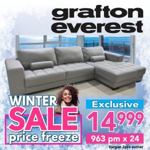 Vargan 2pce corner with chaise - RHF - Rock Slate