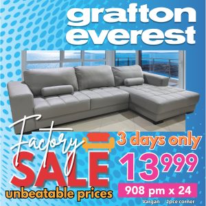Vargan 2pce corner with chaise - RHF - Rock Slate