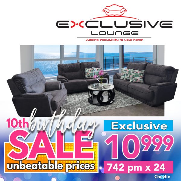 Chezlin lounge suite - grey