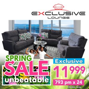 Chezlin lounge suite - grey