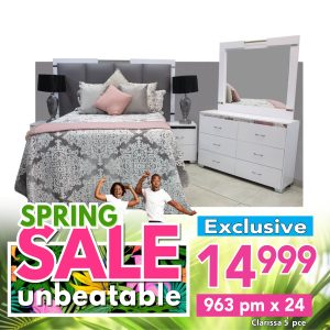 Clarissa 5pce Bedroom Suite - White