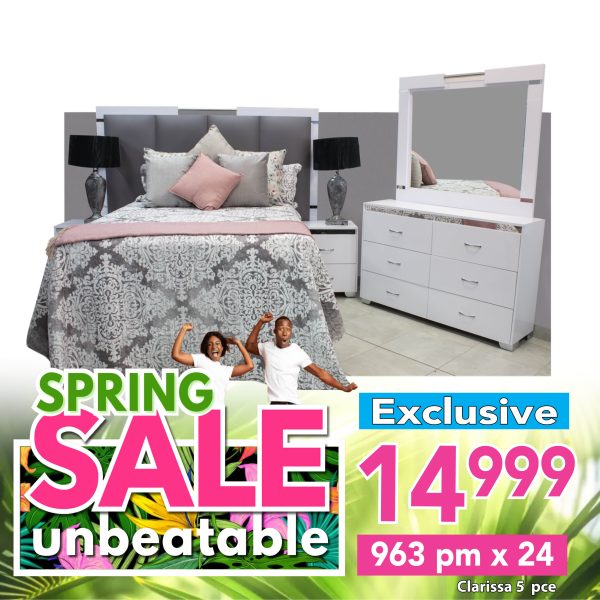 Clarissa 5pce Bedroom Suite - White