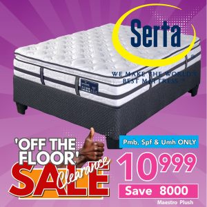 Sertapedic Maestro Plush Pillow Top - Base & Mattress - Queen