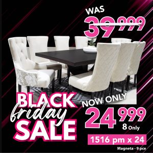 Magneta 2.1m table - 2 Octavia  chairs - 6 Knight chairs SD5016