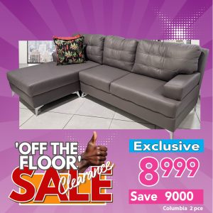 Columbia 2pce with chaise  - Brown - RHF
