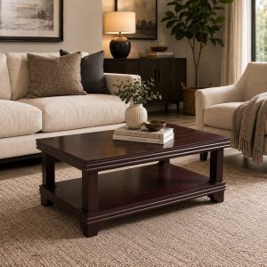 Geo Coffee Table - Dark Mahogany