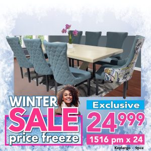 Keylargo 2.1m table & Knight chairs - Pixel Hydro