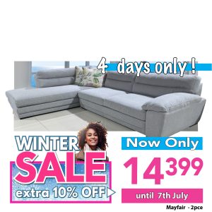 Mayfair 2pce corner  - LHF - Grey
