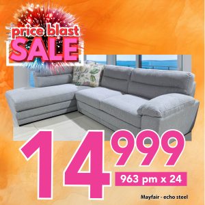 Mayfair 2pce corner  - LHF - echo steel