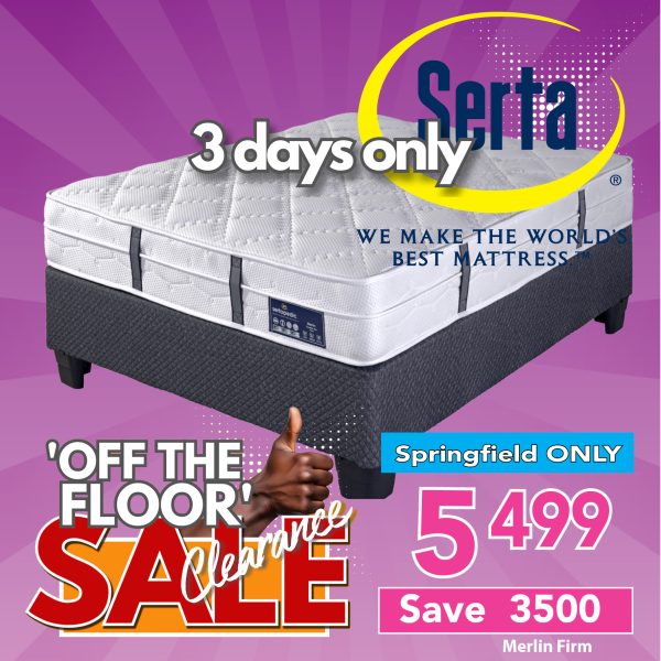 Sertapedic Merlin Firm Comfort Top - Base & Mattress - Queen