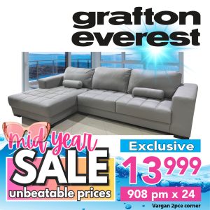 Vargan 2pce corner with chaise - LHF - Rock Slate