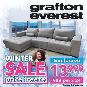 Vargan 2pce corner with chaise - LHF - Rock Slate