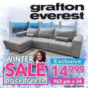 Vargan 2pce corner with chaise - LHF - Rock Slate
