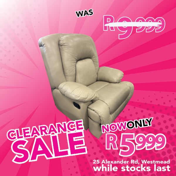 The Berry - Recliner - Taupe - Leather Uppers