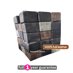 Leather Ottoman - Assorted colours