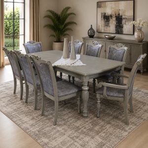Lucia dining room table & 8 chairs
