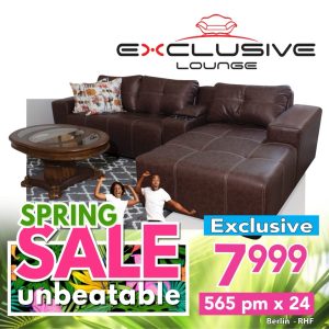 Berlin 3pce with chaise  - Brown - LHF or RHF
