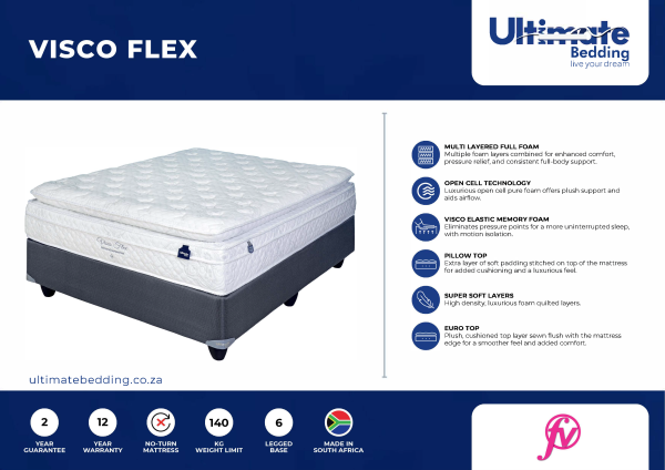 Visco flex - No Turn - Full Foam - Base & Mattress - Image 2