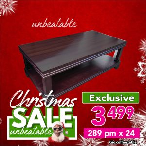 Geo Coffee Table - Dark Mahogany