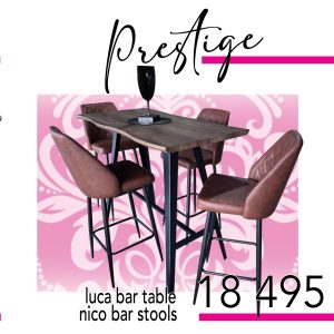 Luca bar table - nico bar stools